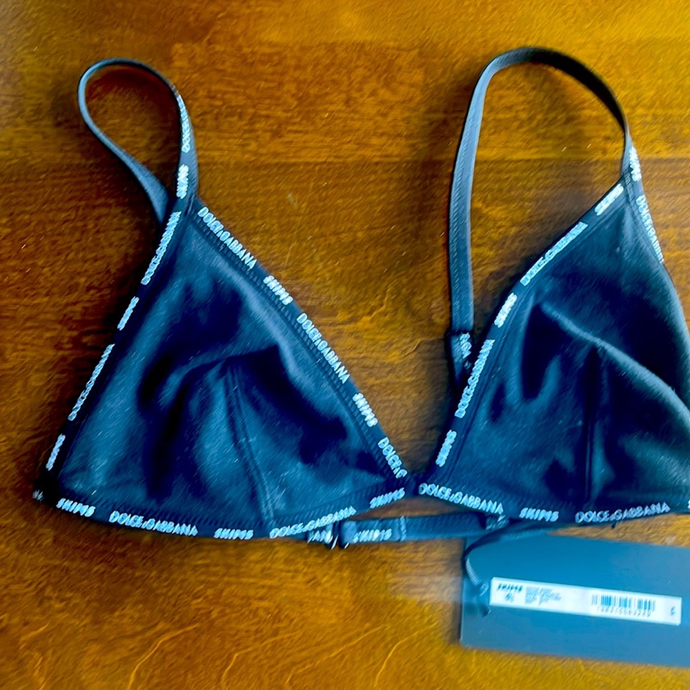 Dolce & Gabbana x SKIMS collaboration cotton jersey triangle bralette